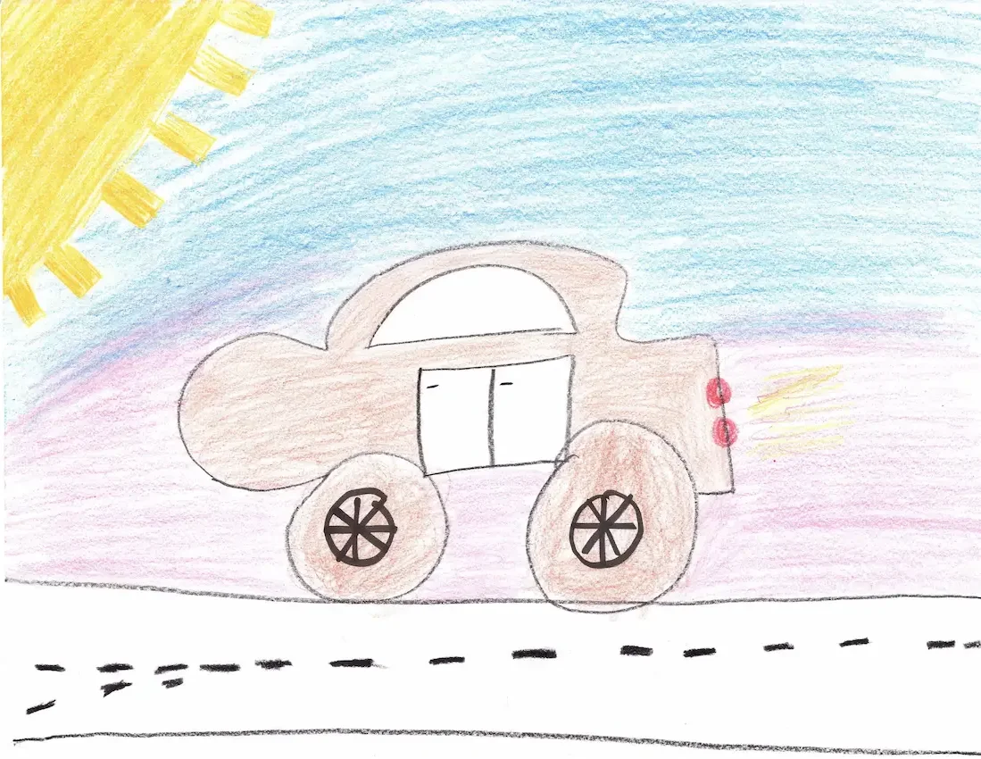 Kid's car drawing