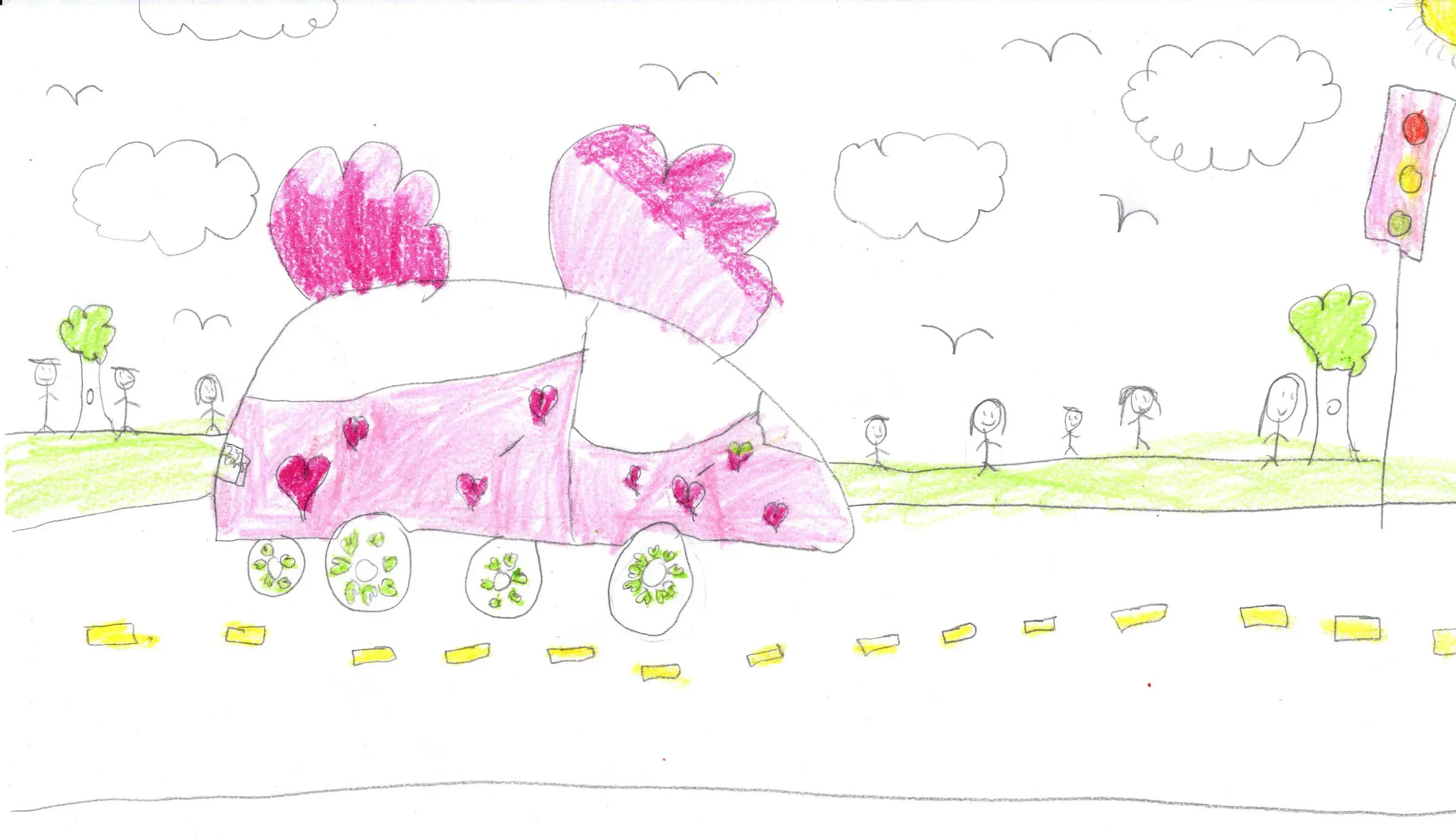 Kid's car drawing