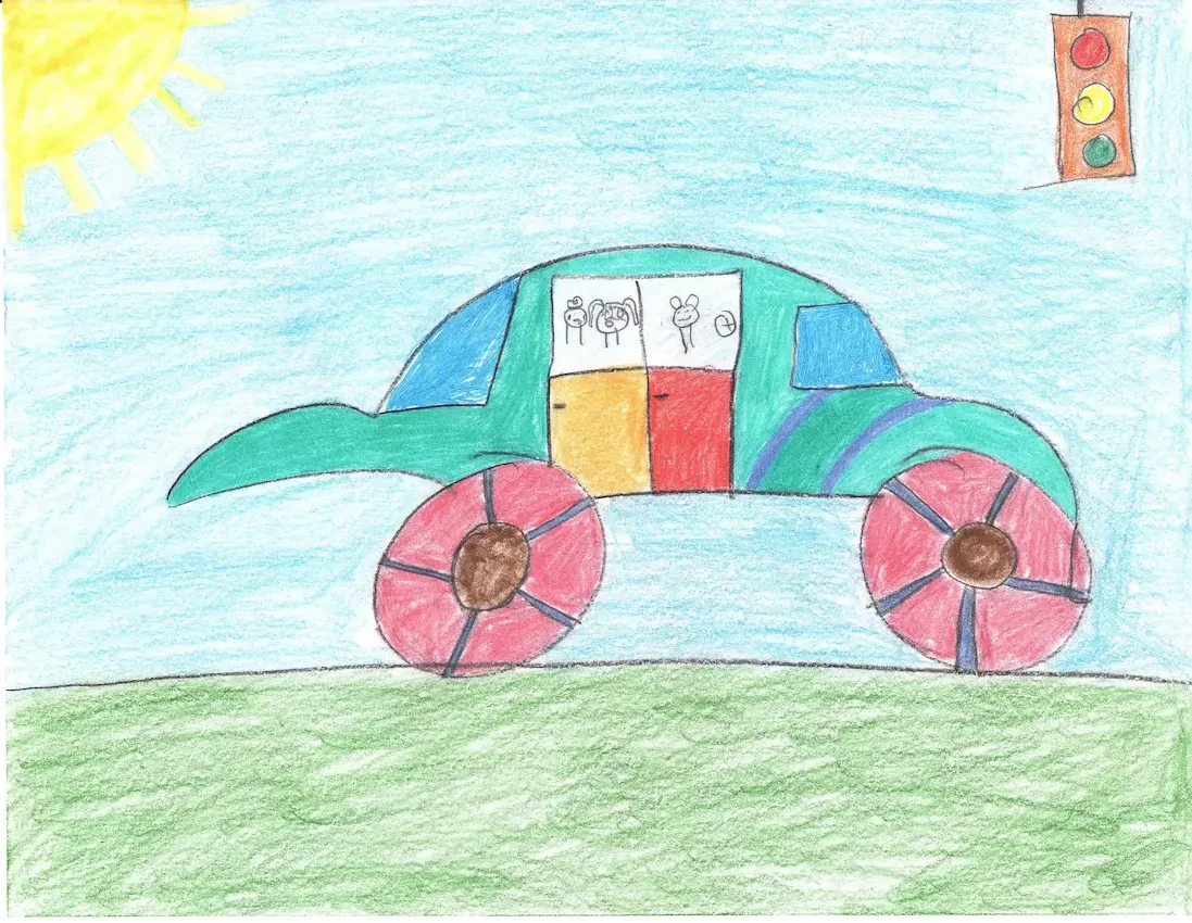 Kid's car drawing
