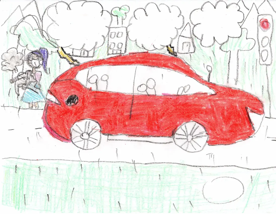 Kid's car drawing