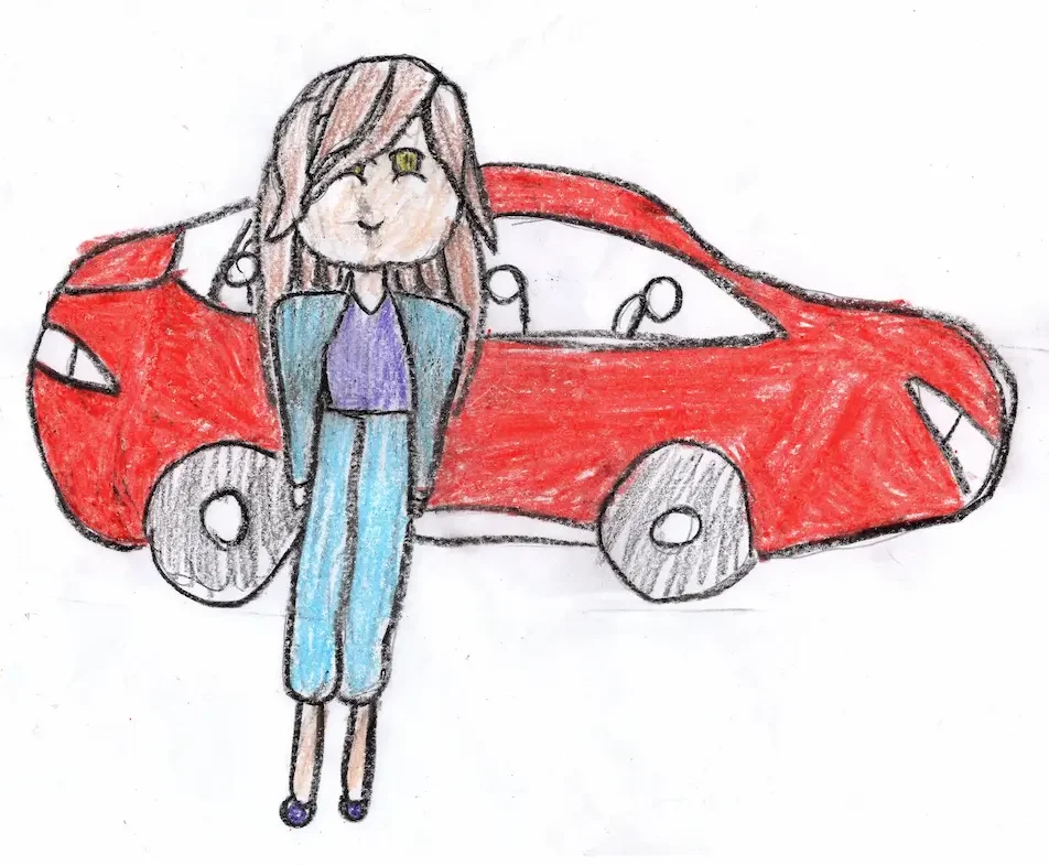Kid's car drawing