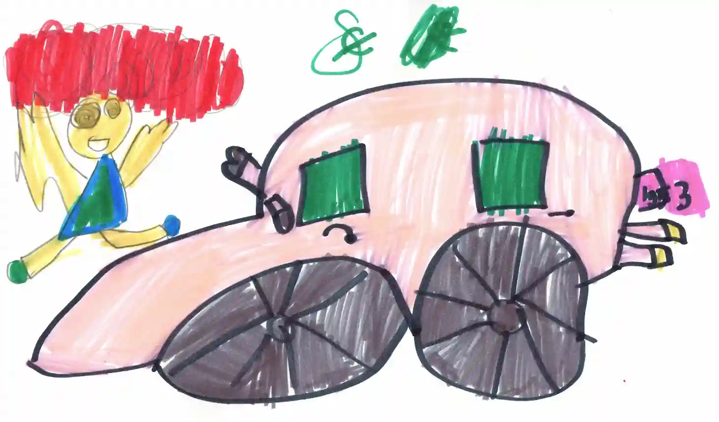 Kid's car drawing