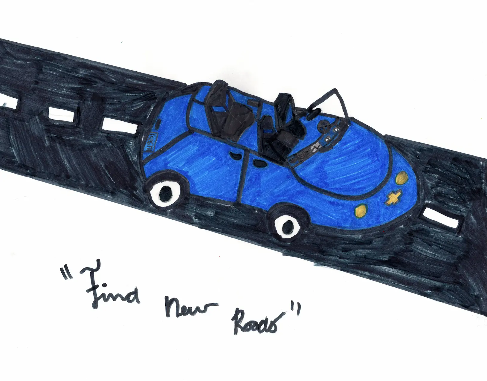 Kid's car drawing