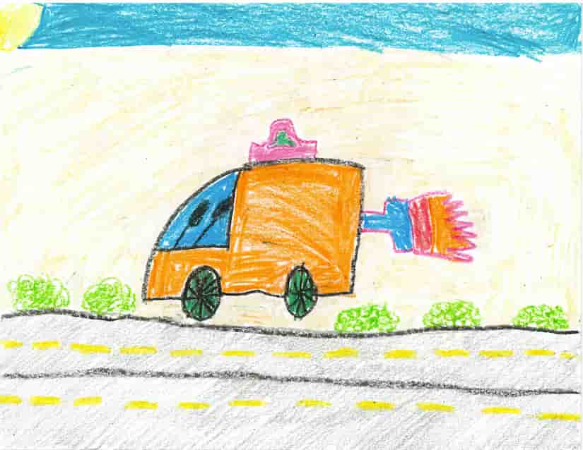 Kid's car drawing