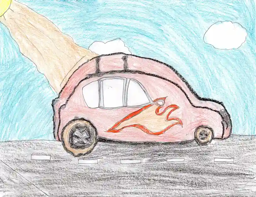 Kid's car drawing